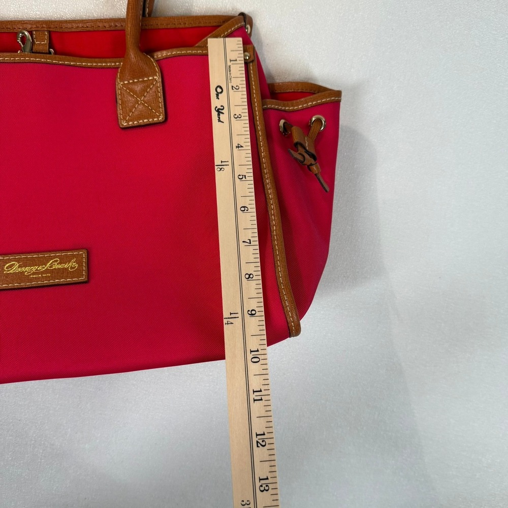 Dooney & Bourke Pink Leather Trim Nylon Tote Bag Shoulder Bag - Picture 4 of 14